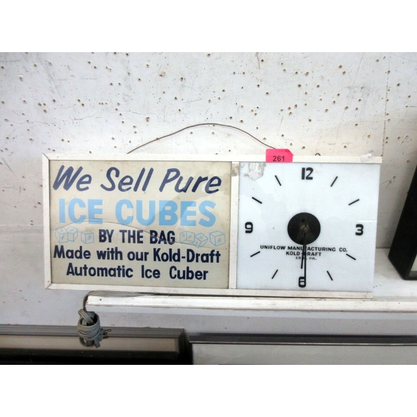 Vintage Kold-Draft Illuminated Advertising Clock