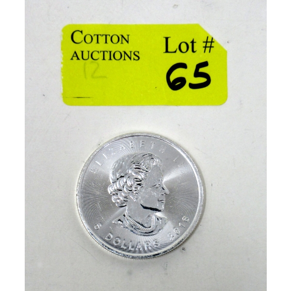 1 Oz .9999 Silver 2016 Maple Leaf Coin 