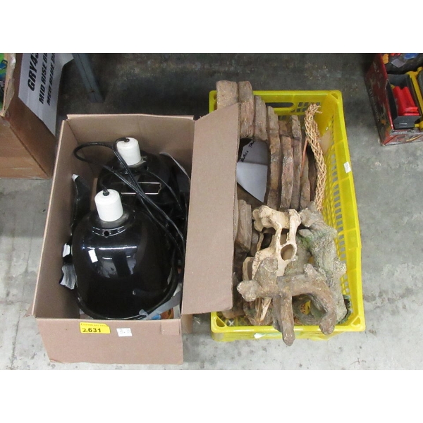 2 Boxes of Assorted Reptile Tank Accessories 