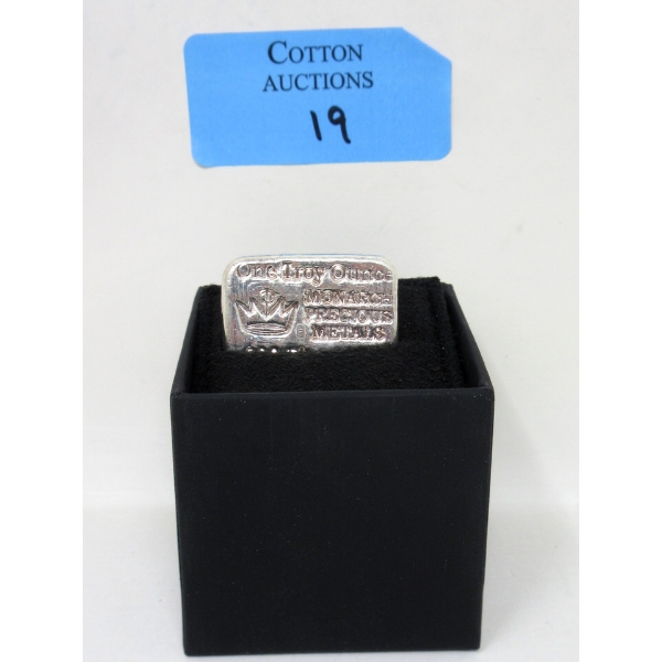 1 Oz .999 Silver Hand Poured/Stamped Bar 