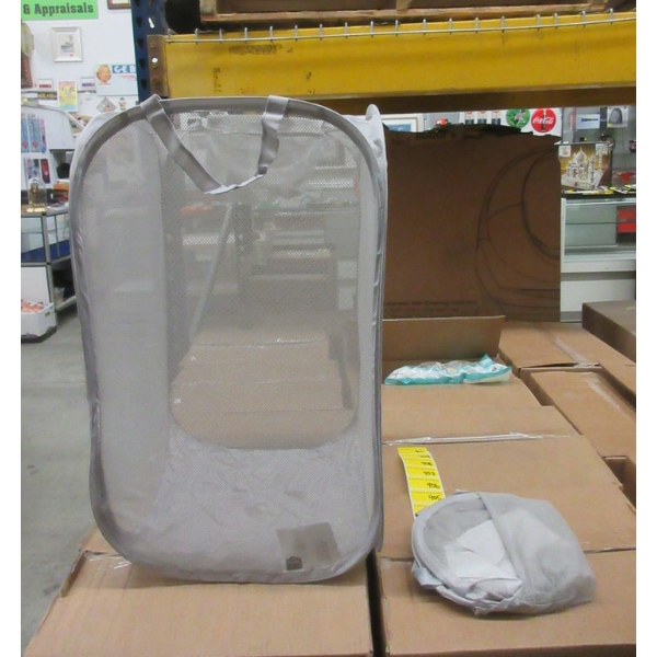 5 New Sets of 2 Grey Mesh Pop-Up Hampers 