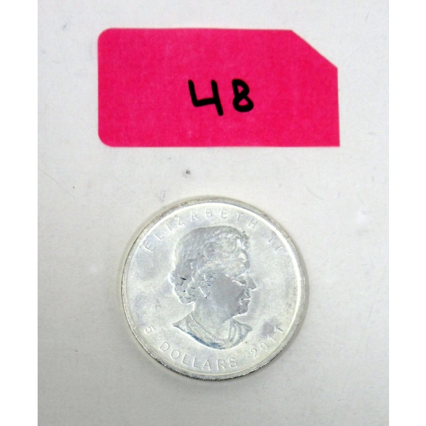 1 Oz .9999 Silver 2011 Canada Maple Leaf Coin 