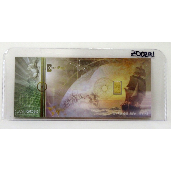 1/10 Gram .9999 Fine Gold Nadir Mint Bar 