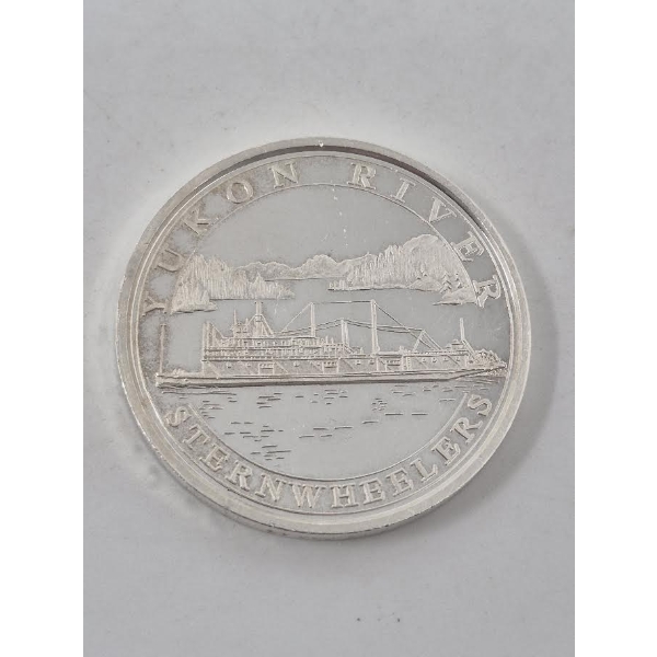1 Oz .999 Silver Yukon River Sternwheelers Round