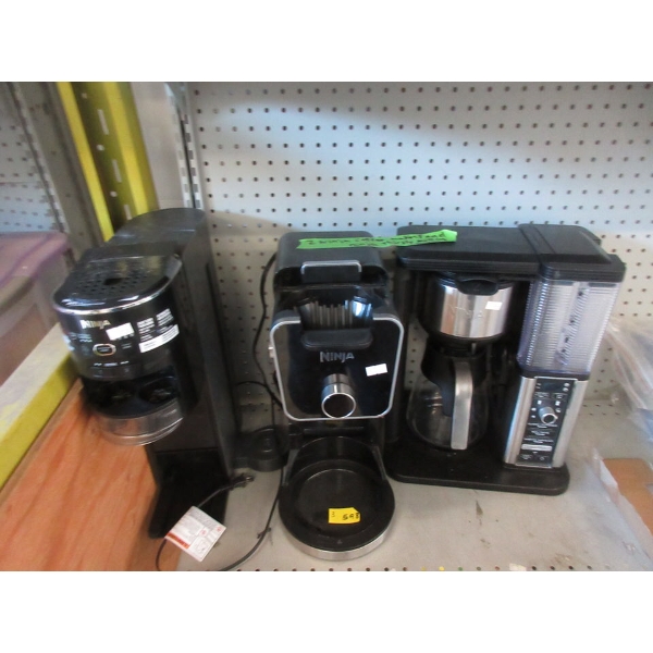 Ninja Thirsty & 2 Ninja Coffee Makers - Missing Parts