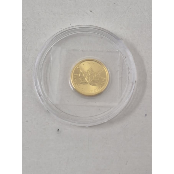1/10 Oz .9999 Fine Gold Canada Maple Leaf Coin 