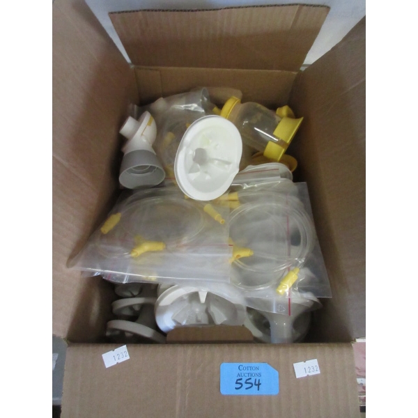 Box of Assorted Breast Pump Parts 