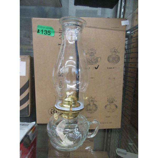 2 New 12" Classic Glass Kerosene Lanterns 