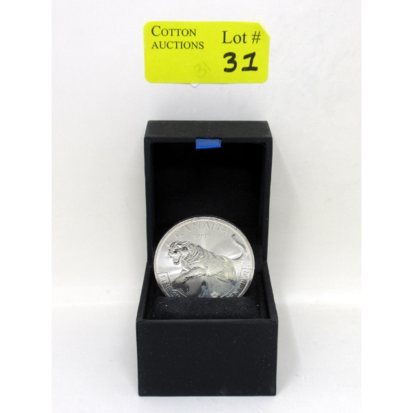1 Oz .9999 Silver 2016 Cougar Coin 
