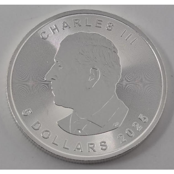 1 Oz .9999 Silver 2025 Canada Maple Leaf Coin