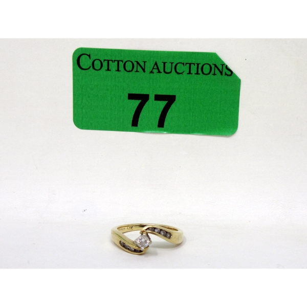 14KT Gold 9-Stone Diamond Ring 