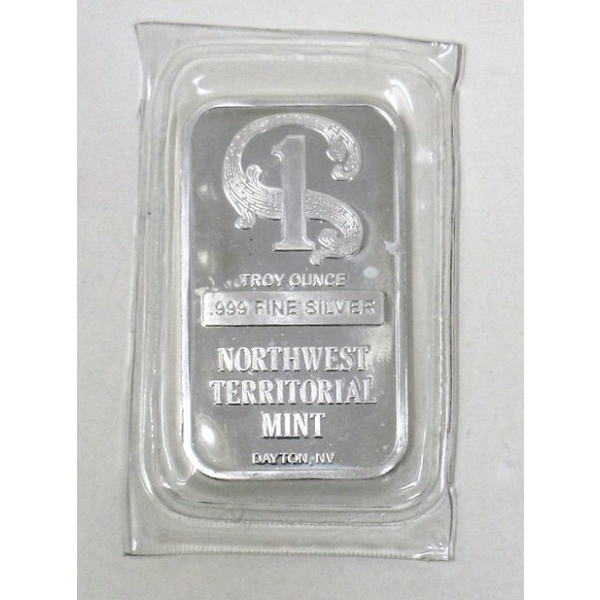 1 Oz .999 Silver Northwest Territorial Mint Bar 
