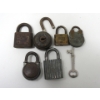 Image 1 : 6 Small Vintage Padlocks & 1  Vintage Key