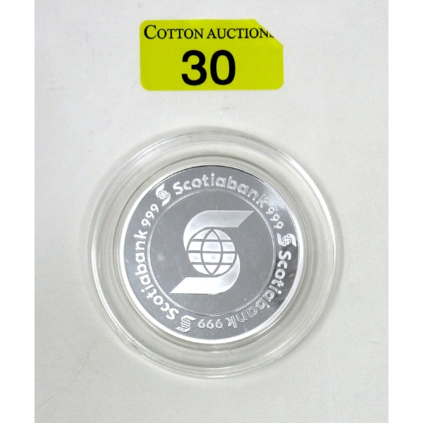 5 Oz .999 Silver Scotiabank Investor Round 