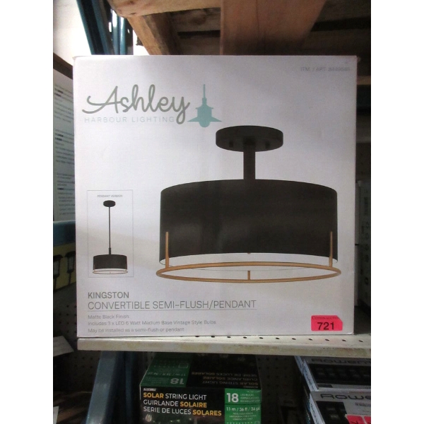 Kingston Convertible Semi-Flush Pendant Light