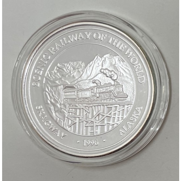1 Oz .999 Silver 1996 Scenic Railway of the World Round 