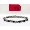 Image 1 : 7.8 CTW Blue Sapphire & Diamond Tennis Bracelet
