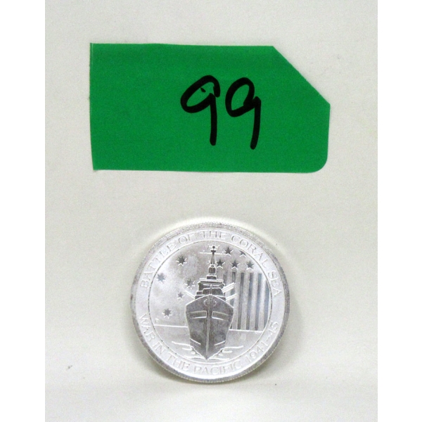 1/2 Oz .999 Silver 2015 Battle of the Coral Sea