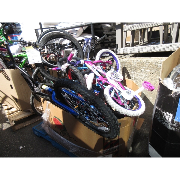 Skid of Bikes and Parts Bikes - Many Kid's Bikes