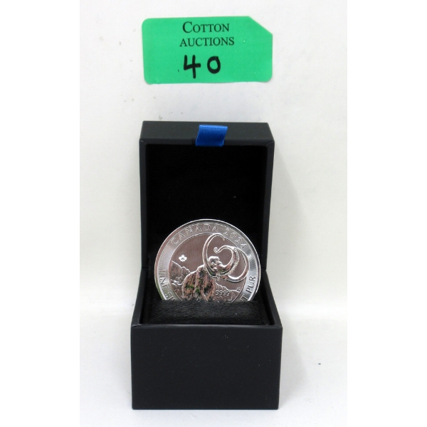 2 Oz .9999 Silver Canada Woolly Mammoth Coin 