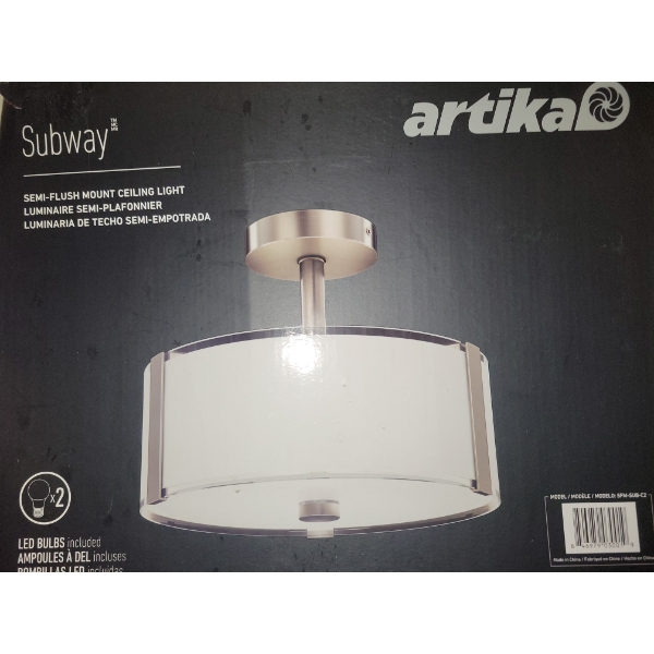 Artika Subway Semi-Flush Mount Ceiling Light