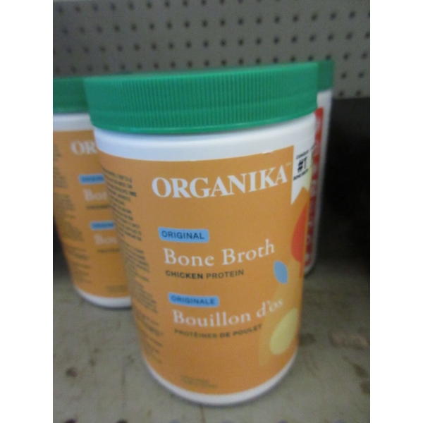 3 Jars of Organika Original Bone Broth - Chicken Protein