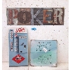 Image 1 : Metal Chiropractor, Pepsi-Cola, & Poker Sign - 3 Pcs Lot