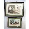 Image 1 : 2 Original Stereograph Ink Lined Watercolours
