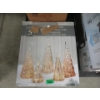 Image 1 : Set of 5 Illuminated Glass Christmas Tree Décor