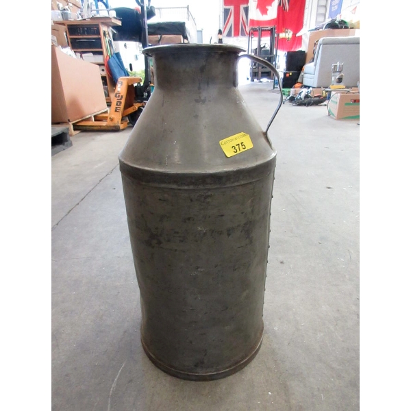 Vintage Metal GSW Milk Can with Top 