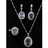 Image 1 : New 3 Pc. Mystic Topaz Jewelry Set in .925 Silver 