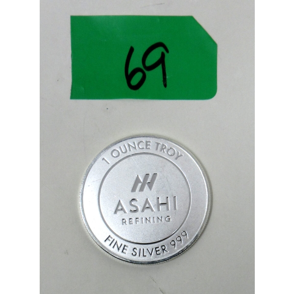 1 Oz .999 Silver Asahi Round 