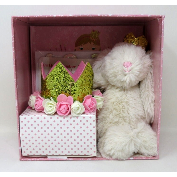 5 New Birthday Girl Gift Boxes - Bunny Theme