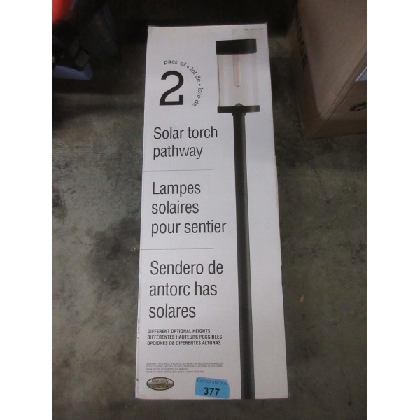 Pack of 2 Solar Torch Pathway Lights