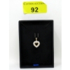 Image 2 : Estate 10KT Yellow Gold Diamond Heart Pendant