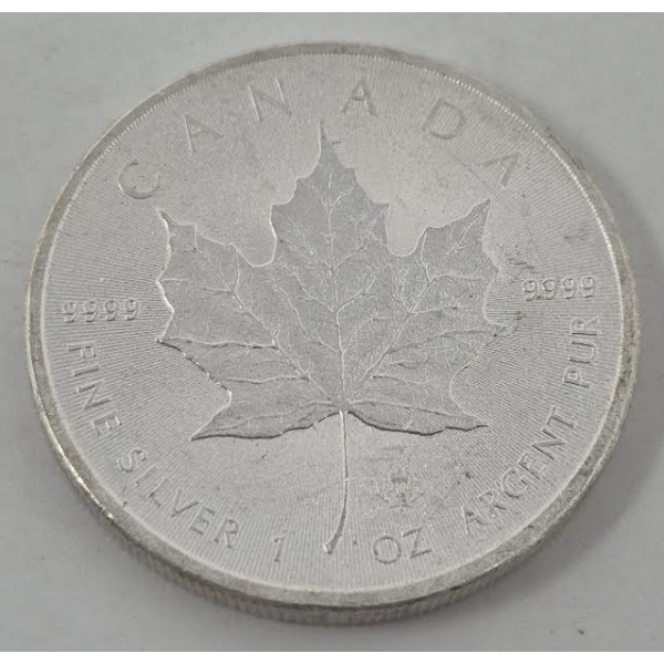 1 Oz .9999 Silver 2015 Canada Maple Leaf Coin 