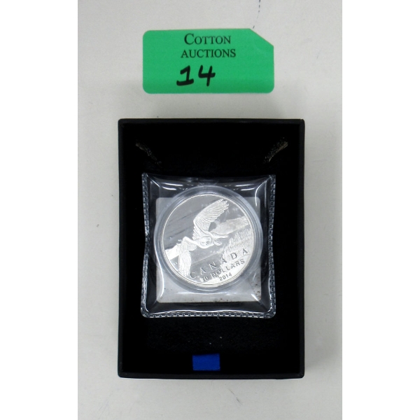 .9999 Silver 2014 Snowy Owl $50 Coin 