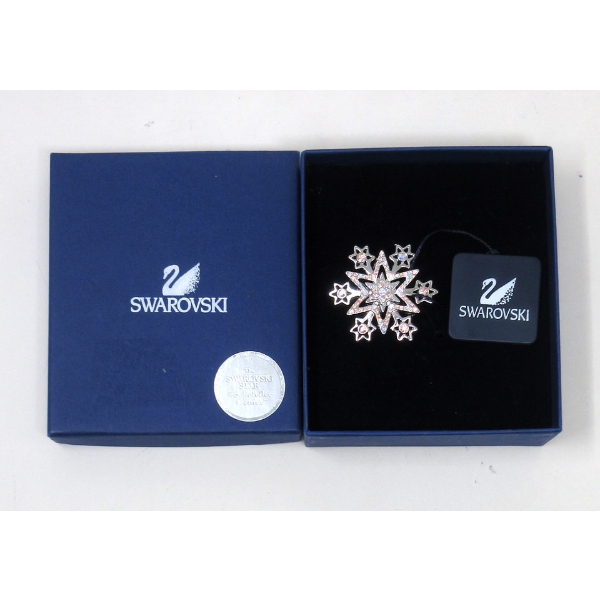 2004 Swarovski Rockefeller Center Snowflake Pin