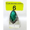 Image 1 : 14.3 Gram Marquise-Cut Green Crystal Dinner Ring 