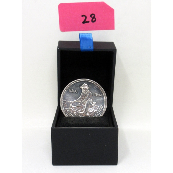 1 Oz .999+ Silver 1984 Large E Engelhard Round 