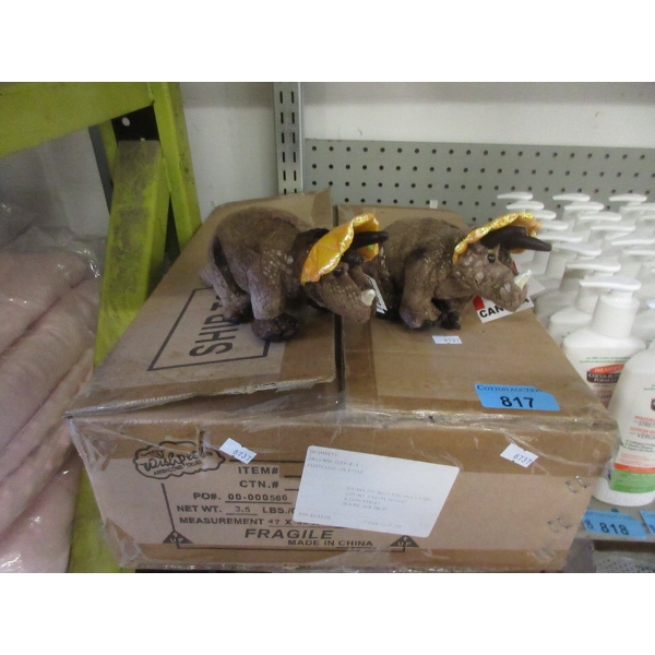 Case of 20 New Stuffed 7" Triceratops Toys