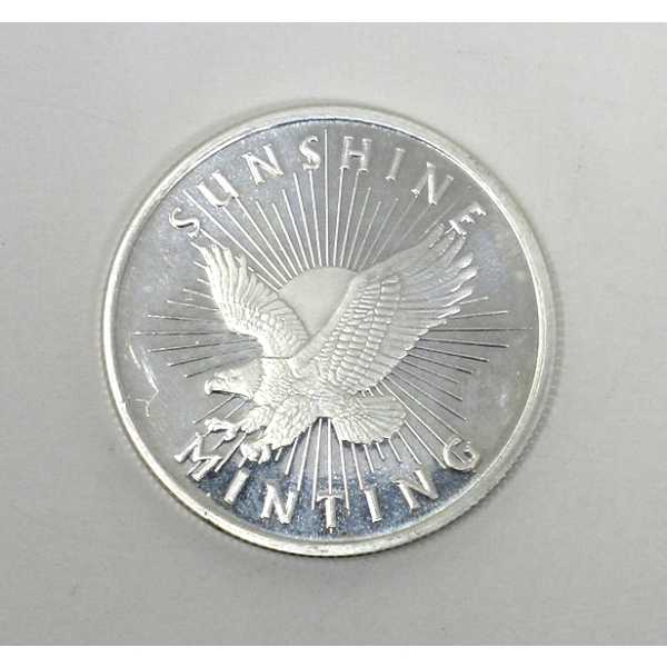 1 Oz .999 Silver Sunshine Minting Round 