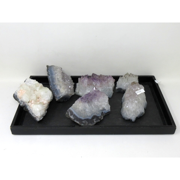 3 KG of Amethyst & Crystal Rock Formations - 6 Pcs.