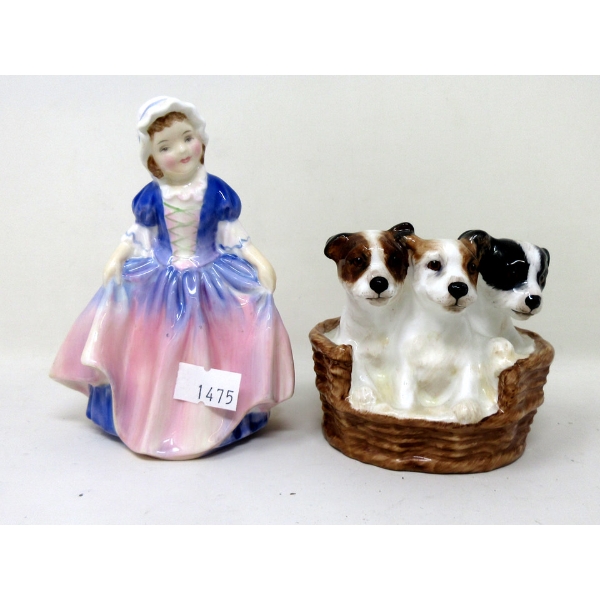 Royal Doulton "Dinky Doo" & "Terrier Puppies" Figurine