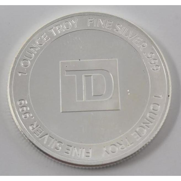 1 Oz .999 Silver TD Bank Investor Round 