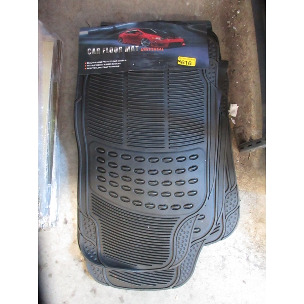 4 New 5 Piece Sets of Black Universal Car Mats