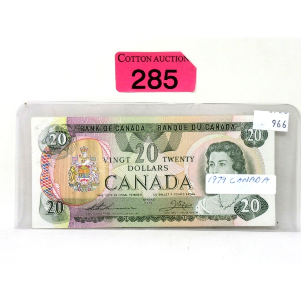 1979 Canadian 20 Dollar Bill - Circulated