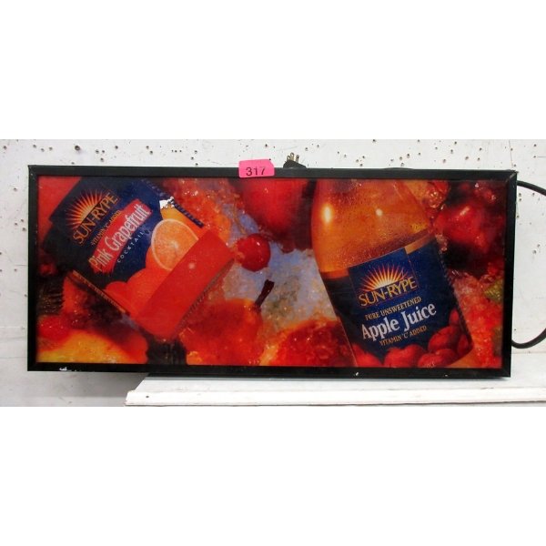 Sun-Rype Illuminated Advertising Sign 