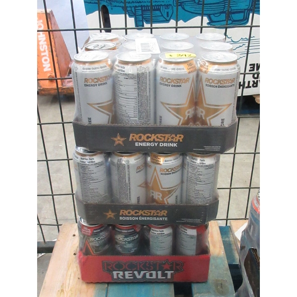 3 Flats of Assorted Rock Star Zero Sugar Energy Drinks