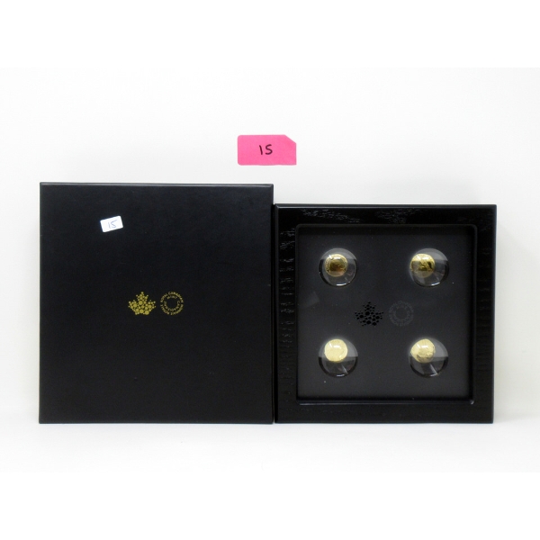 Canada 4 Coins x .5 Gram .9999 Fine Gold Coin Set 